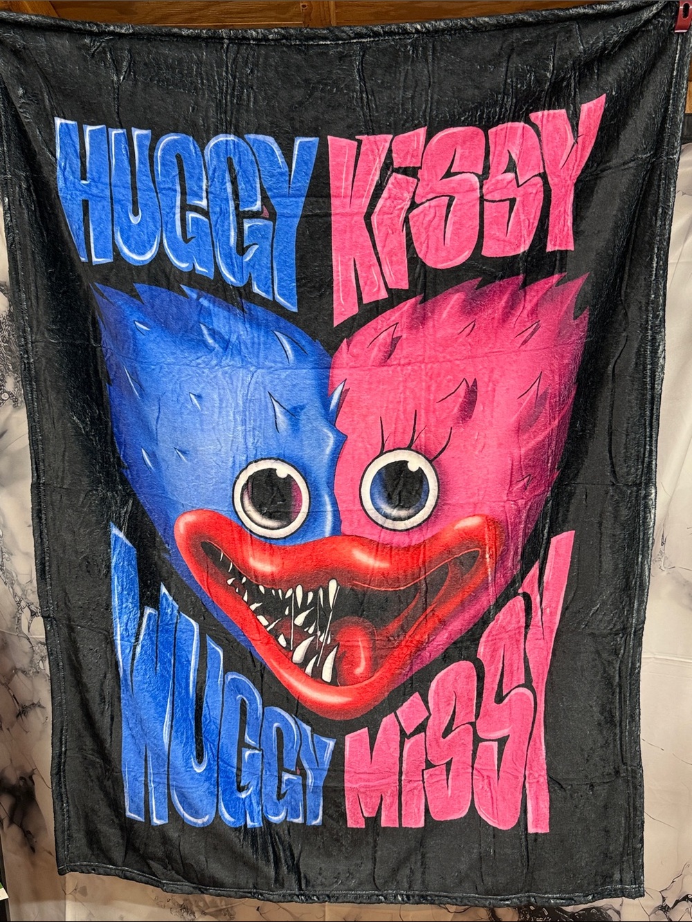 Plush Throw Blanket - Blue & Pink